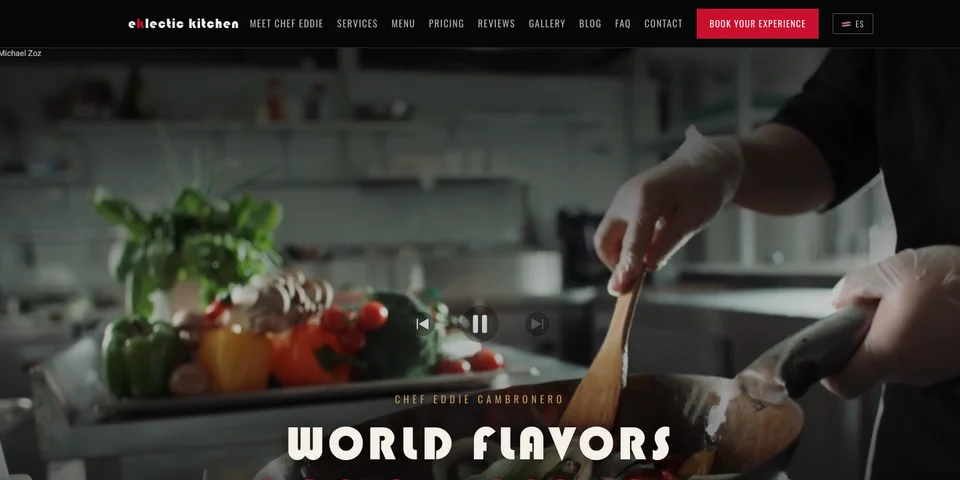 Eklectic Kitchen homepage, world flavors with Costa Rican soul